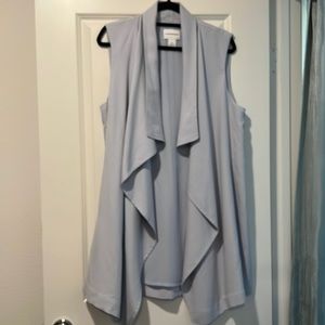Club Monaco light blue drape long vest